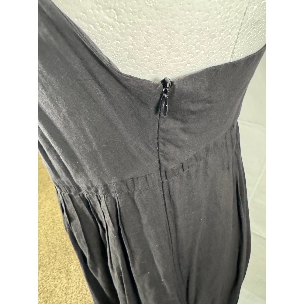 Kensie Pretty Black Dress Halter Neck Beaded Ruffle Sleeveless Casual Medium - Picture 4 of 8
